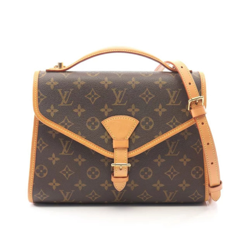Louis Vuitton Bel Air Monogram Handbag Canvas Leather Brown